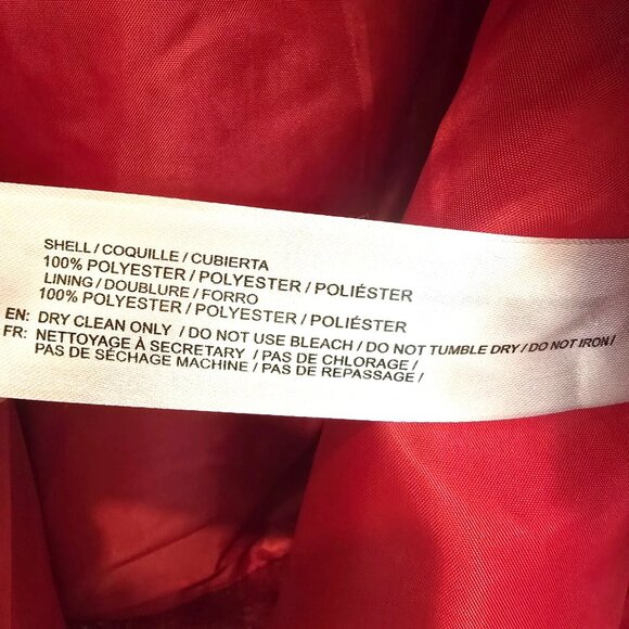 Band Of The Free Chili Pepper Red Faux Fur Open Front Jacket Size SMALL NWT - Picture 7 of 7